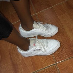 All white Reebok Sneakers